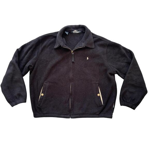 VTG 90s POLO RALPH LAUREN Full Zip Polartec Fleece Jacket in Black SZ XL - Picture 12 of 12